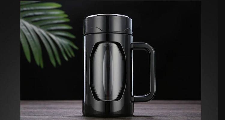 Пластиковая стеклянная чайная чашка с двойными стенками, портативная чайная чашка Watre Srparation, Офисная чашка для путешествий, чашка для воды, чашка для кофе, капучино