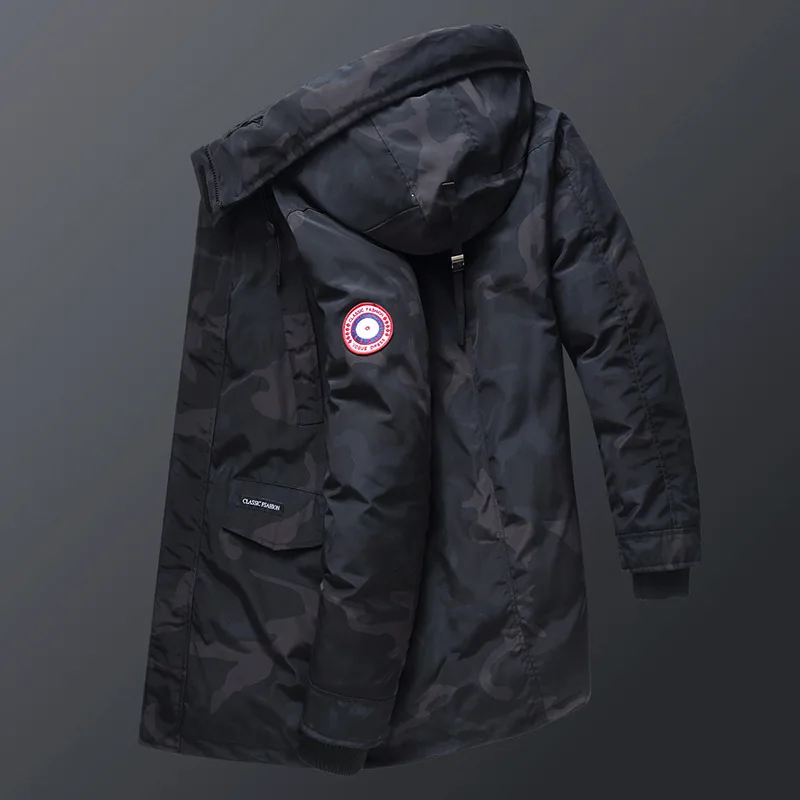 

Winter Plus Fat plus Size Cotton-padded Jacket Male Thicken Lian Cap Medium Length Money Youth Fat Man Keep Warm Camouflage