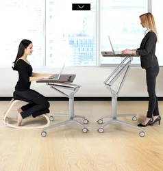 JOYLOVE – Table multifonctionnelle pneumatique réglable pour ordinateur portable, Table de conférence, pour la maison et le bureau 