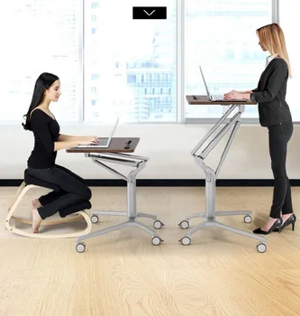 

JOYLOVE Multifunctional Pneumatic Adjustable Lift Mobile Laptop Table Home Office Lazy Desk Learning Lecture Table