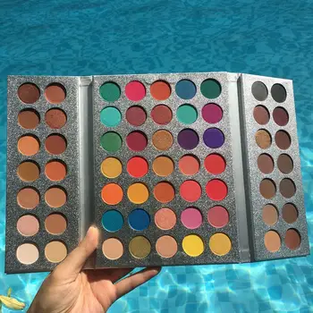 

VIP1 Beauty GLAZED 63 Colors Luminous Shimmer Glitter Eyeshadow Makeup Pallete Waterproof Highlighte Matte Eye Shadow Palette