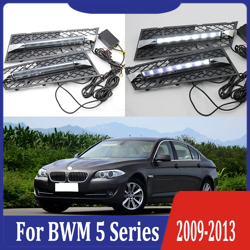 2 шт. для BMW 5 серии F10 F18 2009-2013 6000K белый светильник Светодиодный дневной вождения