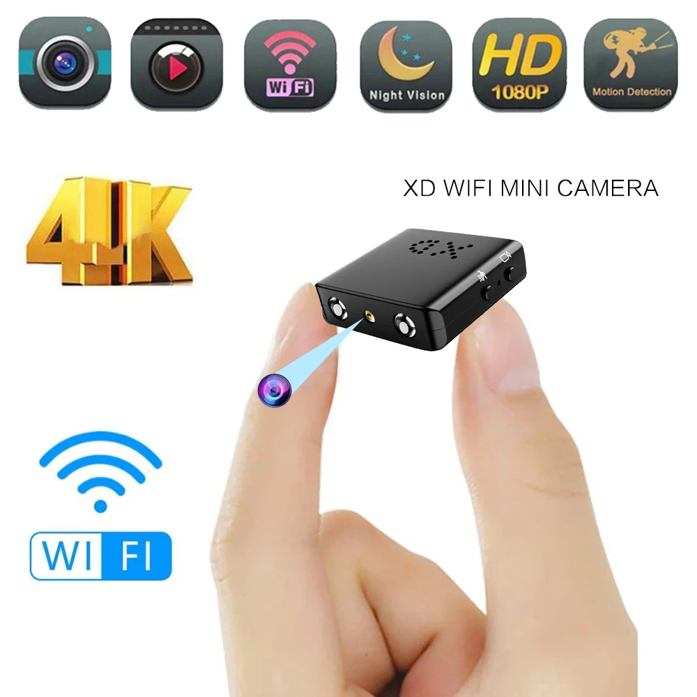 4K Full HD 1080P Мини ip камера XD WiFi ночного видения IR-CUT Обнаружение движения