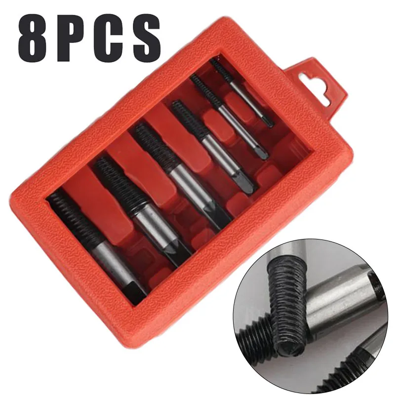 

8 PCS Remover Speed Out Set Damaged Screw Extractor Bolt Bits Guide Tool Drill