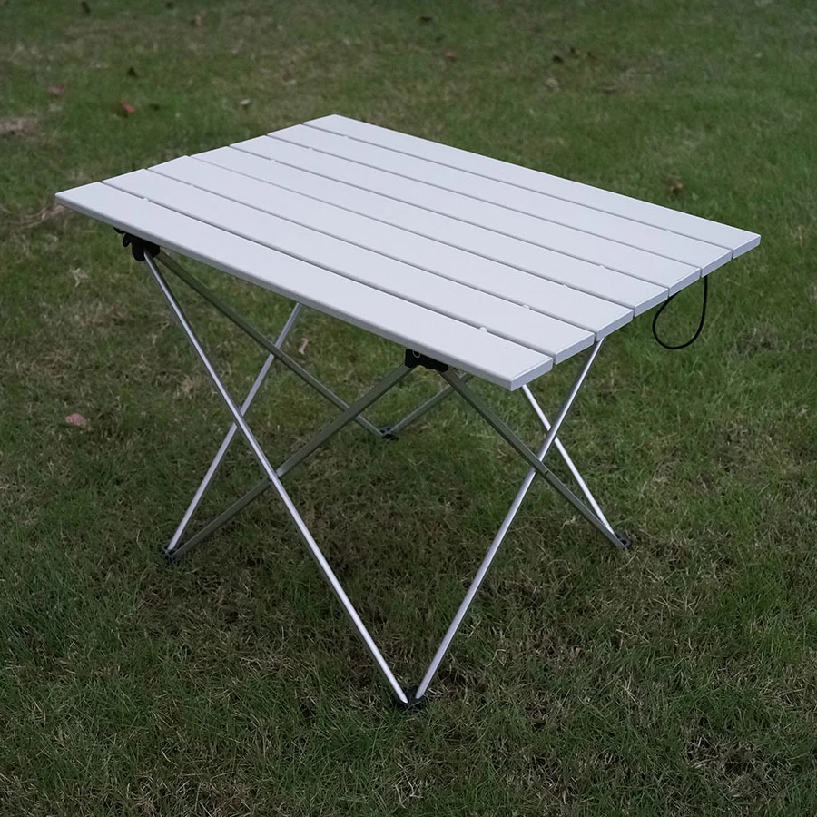 

Portable Outdoor Aluminum Folding Picnic Table BBQ Aluminum Camping Table Minimalist Modern Foldable Outdoor Table Luggage Table