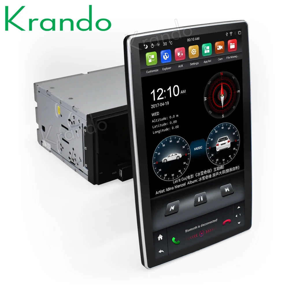 Krando 12," Тесла Android 8,1 Автомобильный мультимедийный плеер радио нет DVD плеер для Toyota/Suzuki/Nissan/Lexus gps навигация