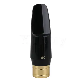 

Yibuy Bakelite Copper Semi-Metal Mouthpiece for Alto Sax Woodwind 5C