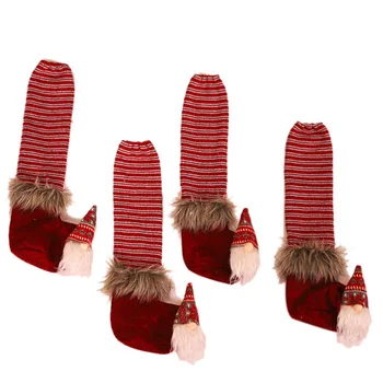 

4pcs Christmas Lovely Table Leg Covers Table Feet Covers for Chair