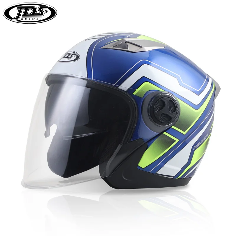 NENKI мотоциклетный шлем для мужчин с двойным объективом скутер мото шлем для мотокросса электрический велосипедный шлем Летний скутер мотоциклетный шлем - Цвет: JDS 838 A9