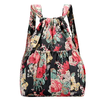 

Women‘s Large Capacity Flower Ethnic Style Waterproof Nylon Shoulders Backpack Female backpack Travel Backpack School Bag#T3