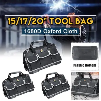

15/17/20 Inch Multi-function Oxford Tool Bag Waterproof Tool Storage Bag Electrician Bags Large Capacity Tool Organizer Pouch