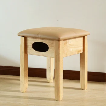 

Solid wood dressing stool modern minimalist makeup stool European dressing table stool change shoes storage stool