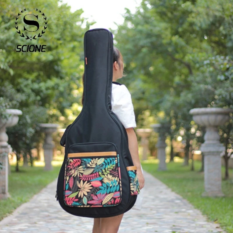 Guitar Case Cover Guitar-Bag-Backpack Gig-Bag Acoustic Folk Waterproof with Shoulder-Straps
