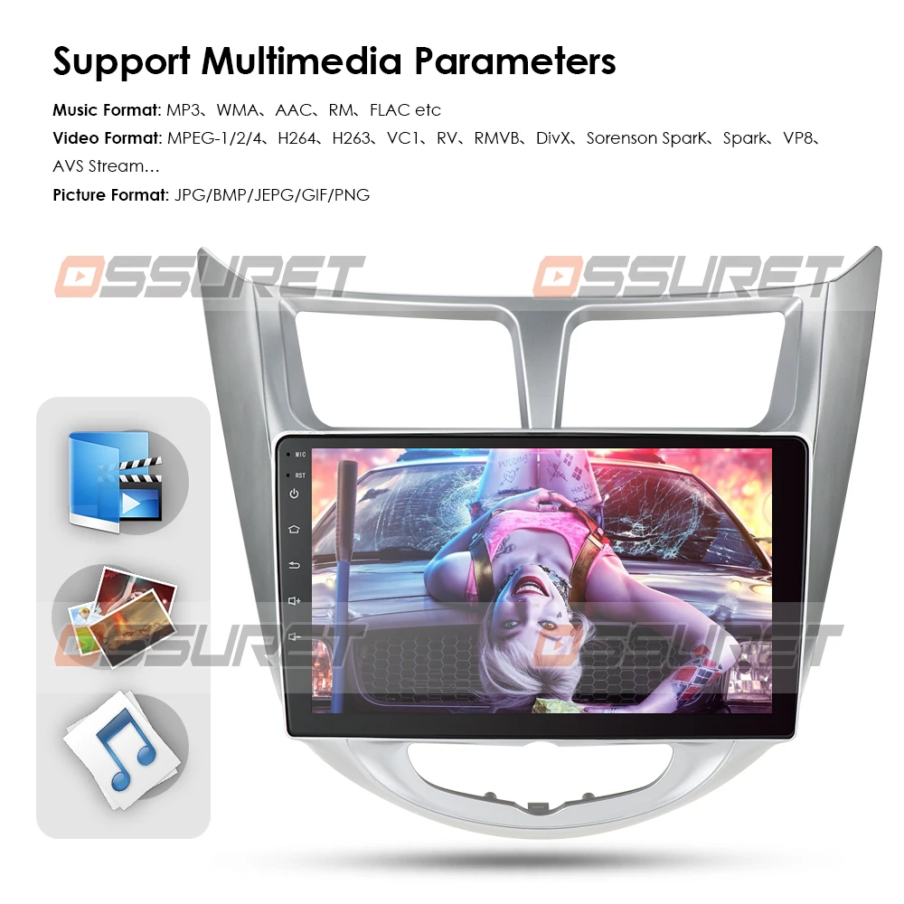 9 ''2 din Android 9,0 автомобильный dvd-плеер для современного Solaris accent Verna 2010- радио рекордер Gps wifi usb DAB+ аудио