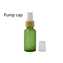 330*30 мл Экологичная натуральная бамбуковая косметическая бутылка, матовые зеленые флаконы с распылителем, стеклянная бутылка с бамбуковым насосом и крышкой для лосьона