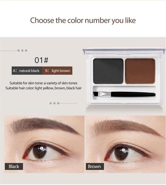 Color Matte Eyebrow Powder Waterproof Makeup Palette Eyebrow Stamp Powder Eye Brow Enhancers Shadow Make Up Brow Powder