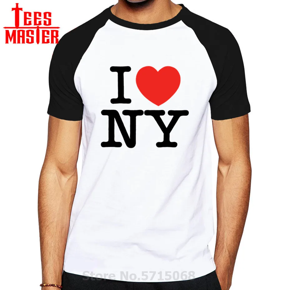 Новейшие мужские футболки с надписью I Love NY Нью-Йорк коротким рукавом 2020 высокое