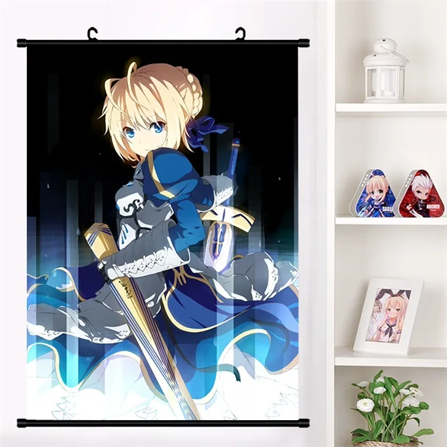 Аниме Fate/stay night Altria Пендрагон сабля игра Аниме настенные настенный плакат отаку коллекция домашнего декора искусства - Цвет: H