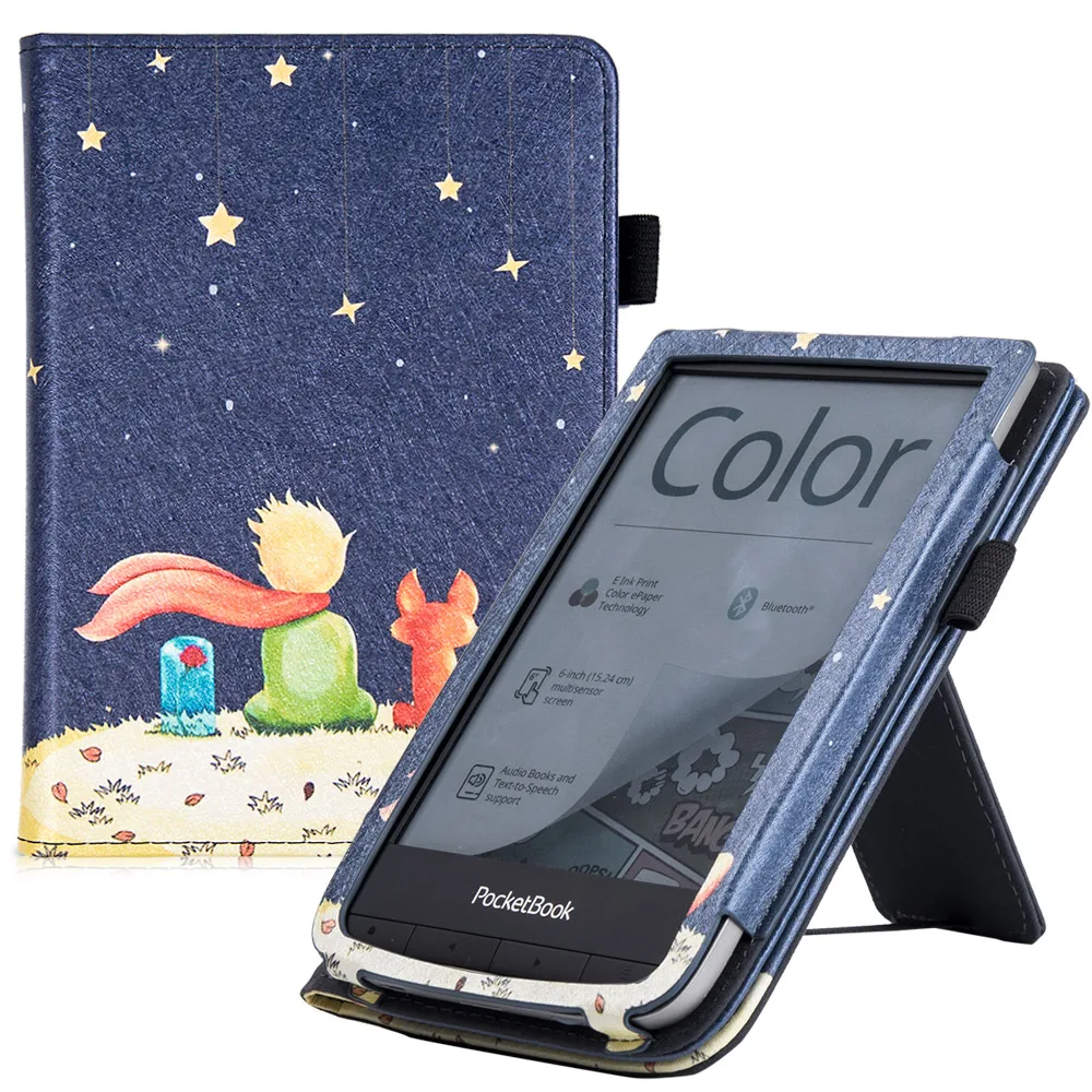 Custodia Aroita Per Pocketbook 633 Color/Pocketbook 632 Plus/Pocketbook 632 Aqua E-Reader-Con Supporto/Cinturino A Mano/Auto Sleep/Wake