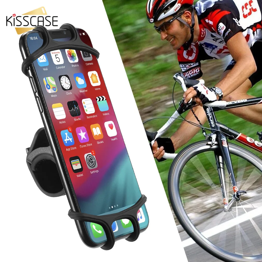 

KISSCASE Universal Bike Phone Holder For Samsung Galaxy Note 9 S10 5G Motorcycle Phone Holder Bike Bicycle Holder Telefon Tutucu