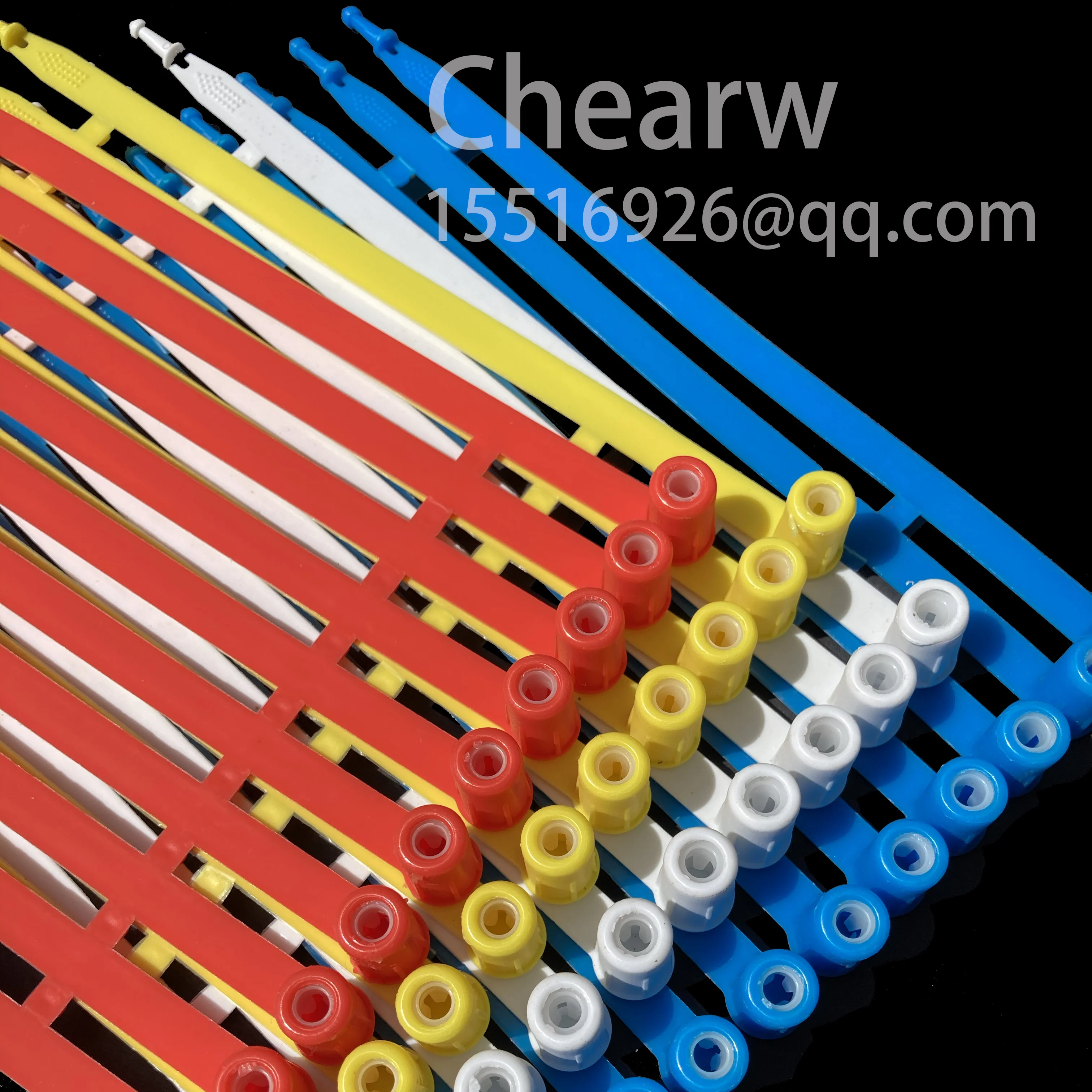 200mm high security seal 100 piece plastic security seal with metal insert anti-fake undisposable