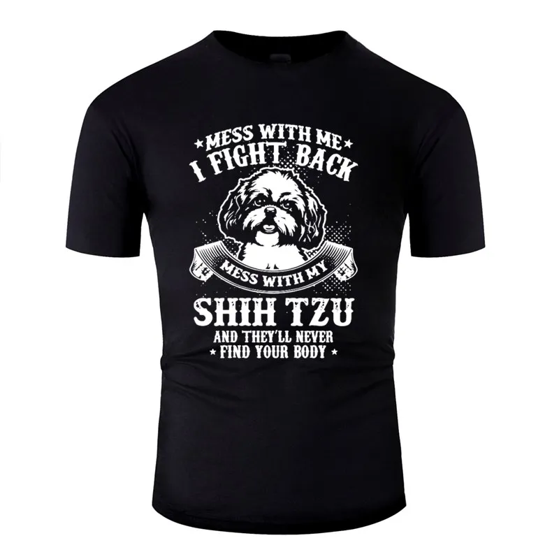 Мода беспорядок с My Shih Tzu футболка для мужчин хлопок Awesome s футболки негабаритных S-5xl хип-хоп топы