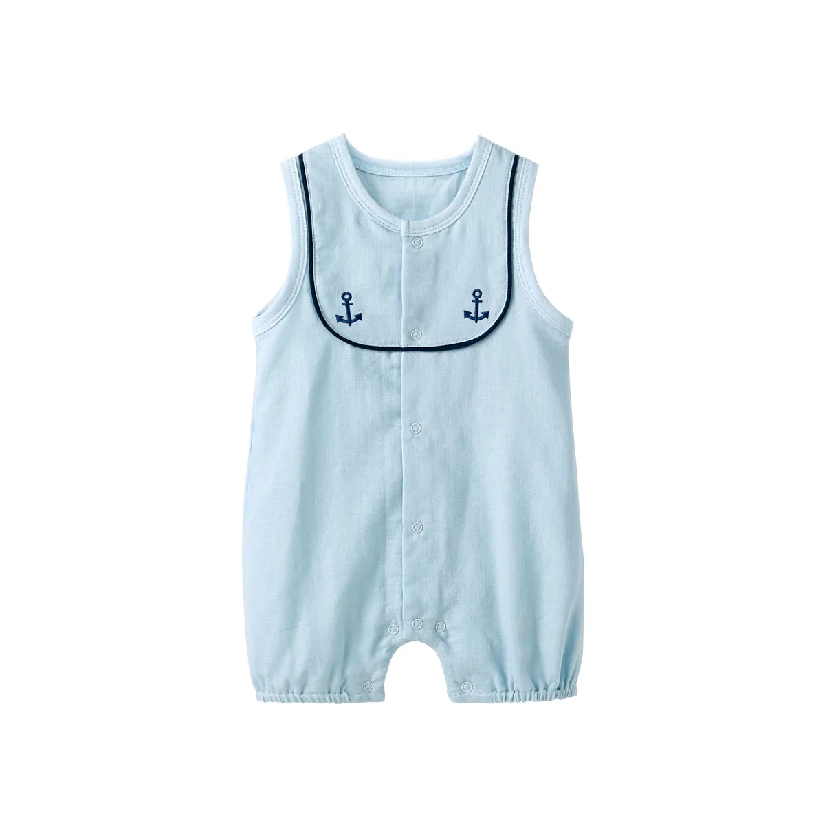 Big Deal Romper Pajamas Baby Jumpsuit Sailor Baby Holiday Baby-Girls Boys Cotton Summer Pureborn NjoYD0Lx