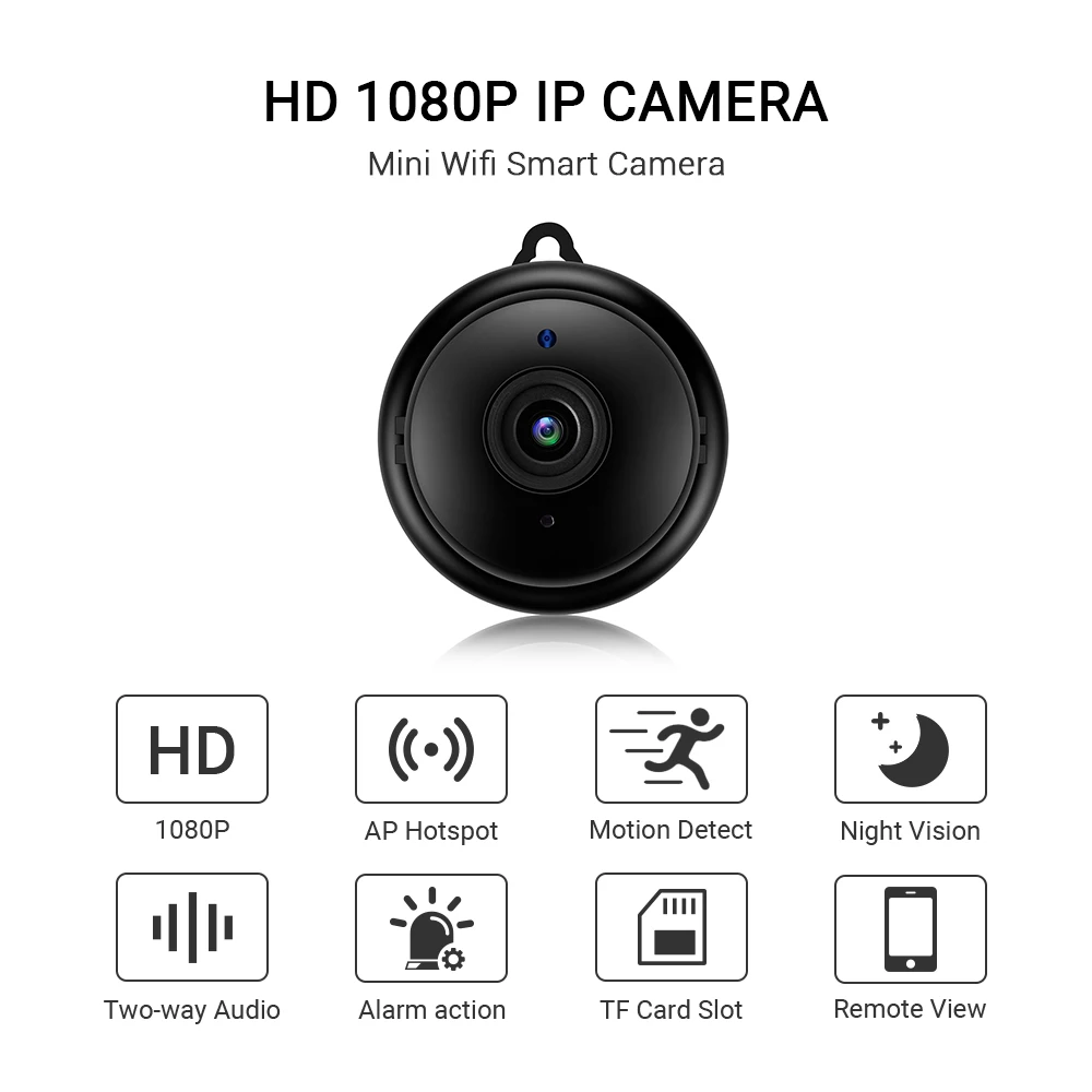 Беспроводная IP-камера Escam V380 HD Wi-Fi 1080P ночное видение двухсторонний звук датчик