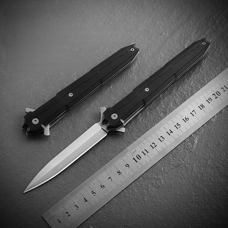 D2 Steel Folding Pocket Knife Portable Selfdefense Outdoor Knife Field