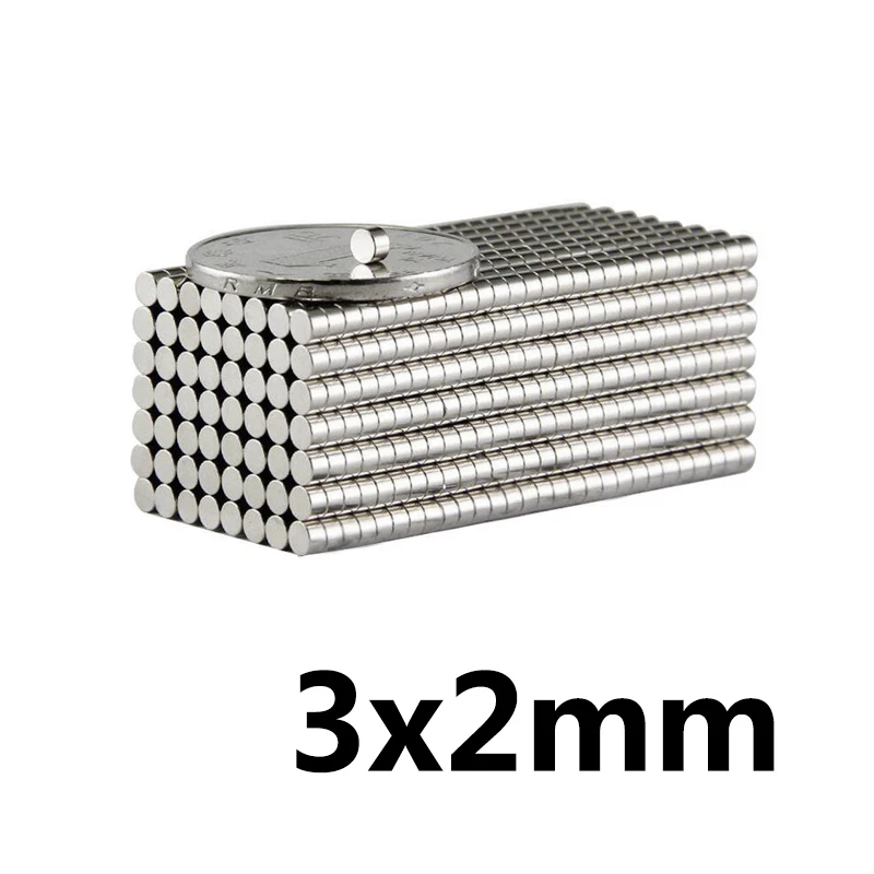 Небольшие круглые магниты 3x2 мм неодимовые Дисковые N35 3 х2 100 ~ 300 шт. | Обустройство