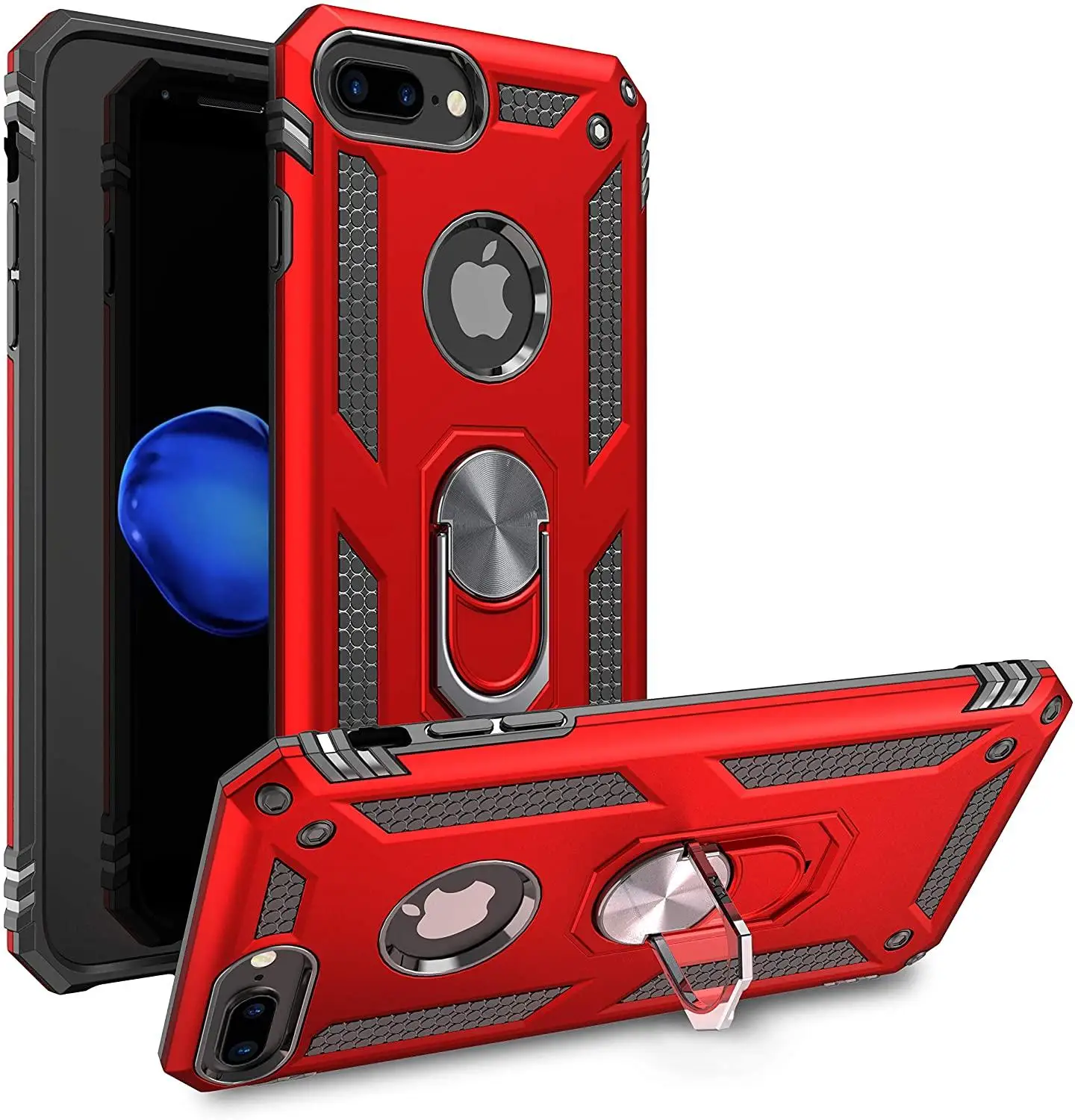 Fit Iphone Se 2 E 3 Cover Heavy Duty Rugged Cover Ring Staffa Supporto Magnetico Custodia Antiurto Per Cavalletto Per Iphone 6 6S/7/8