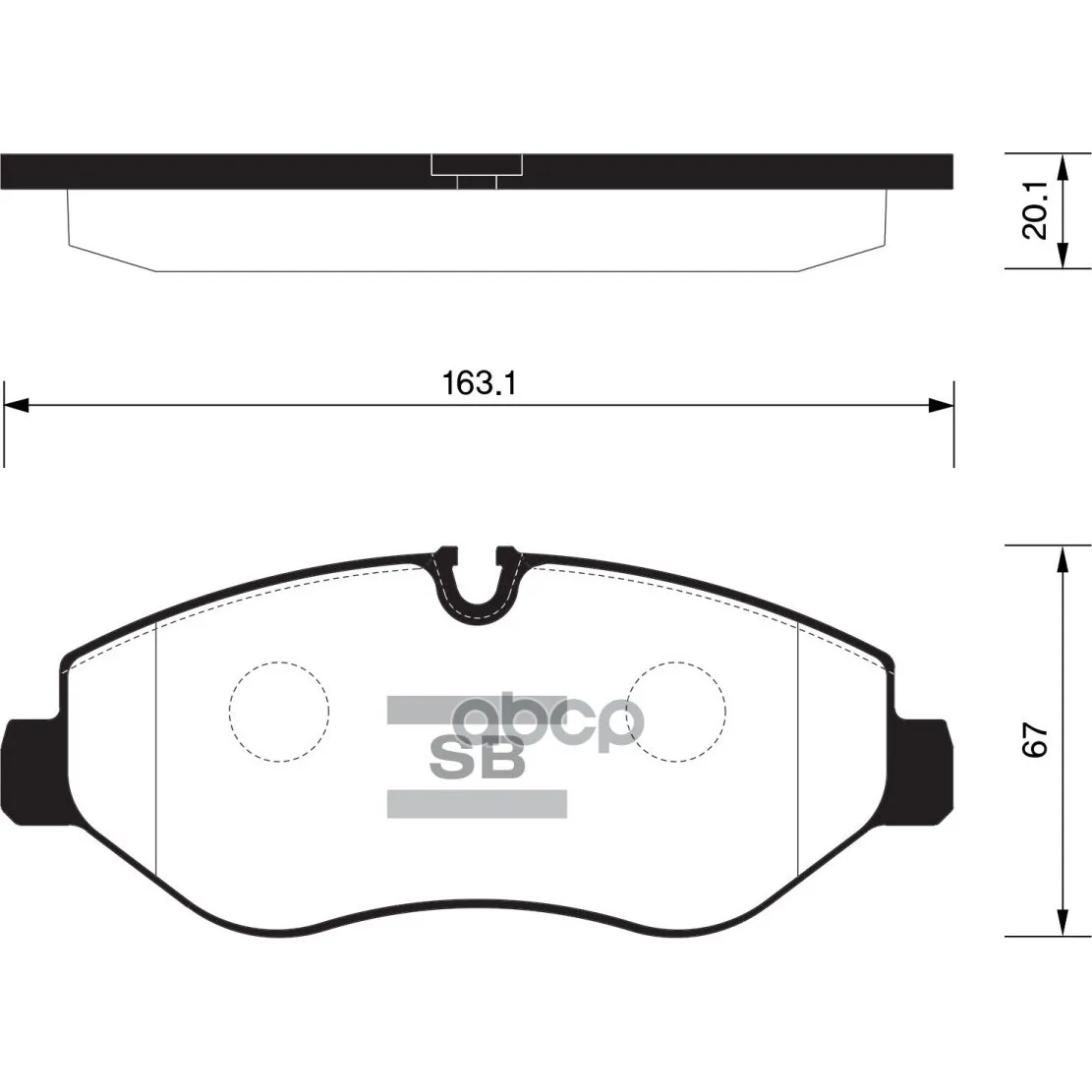 Колодки Тормозные Mercedes Sprinter 95/Vito 03/Volkswagen Crafter 06 Передние Sangsin Brake Sp1622 Sangsin brake арт. SP1622