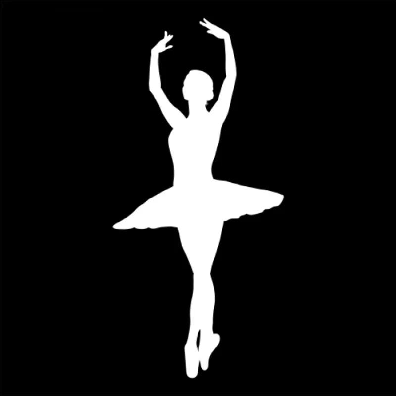 18x9 см элегантный балетный девушка наклейки балерина любовник наклейки на автомобиль наклейка на заднее лобовое стекло силуэт CL334