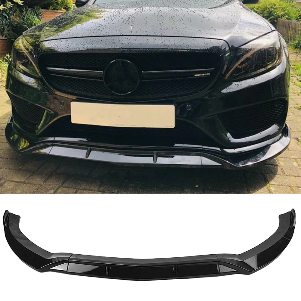 Front Spoiler Bumper Lip For Mercedesbenz Cclass W205 Sport 20152018