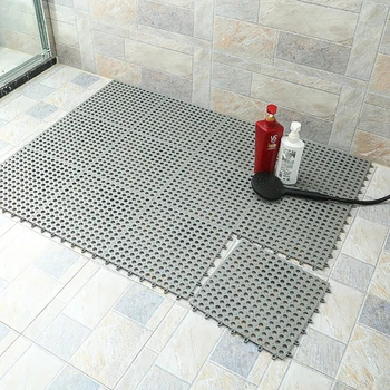 

30*30cm Non-slip 8 Color Splicing PVC Floor Mat For The Bathroom Kitchen Mats Home Nath toilet Splicing Water Grid Hollow Mat