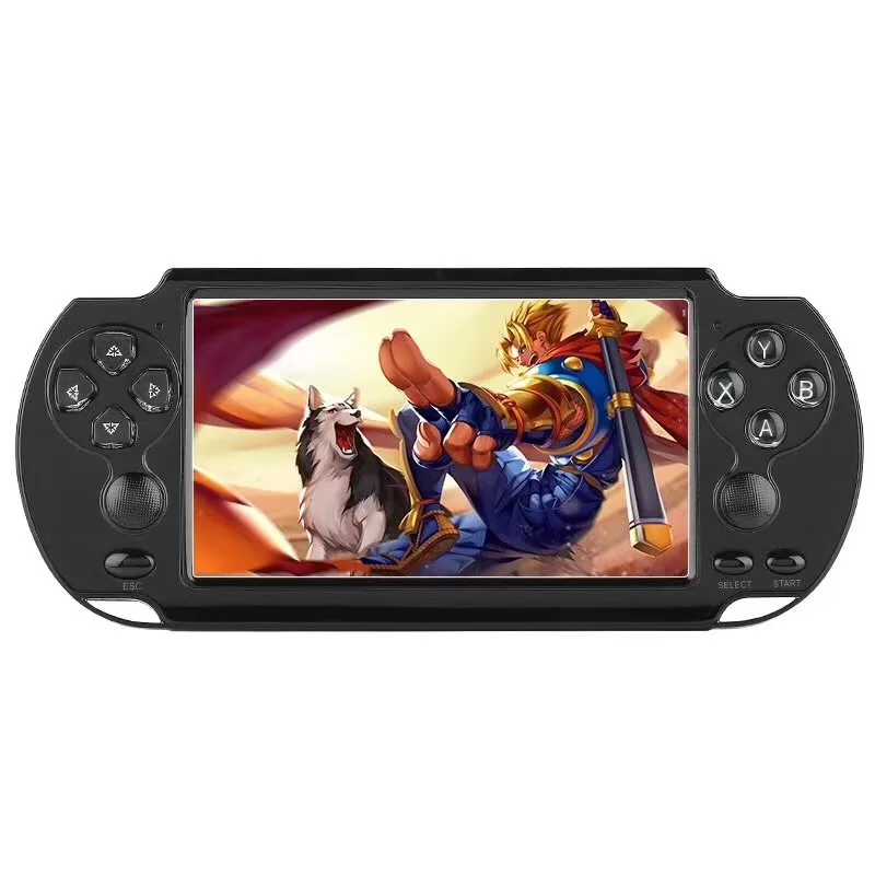 Drop 32/64/128 Bit 5" LCD X7 plus Double rocker 8G Handheld Retro Game Console Video MP5 TF Card for 10000 games Can save games 