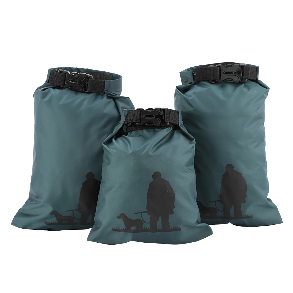 3 Pcs Set Outdoor Swimming Waterproof Bag Camping Rafting Storage Dry With Adjustable Strap Hook New | Спорт и развлечения
