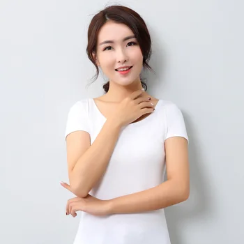 

2018 Summer Cotton T Shirt Women Style Shirt Female Short Sleeve O-Neck T-shirt