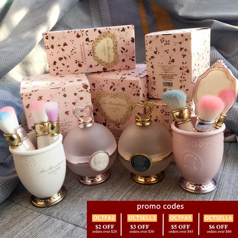 Держатель кисти LesM Laduree Queens белый/розовый Роскошный контейнер для хранения