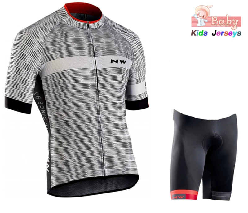 2 Детские дышащие быстросохнущие Mtb велосипедные Джерси Набор Pro Team Nw детская велосипедная Одежда для мальчиков летняя велосипедная одежда велосипедные шорты - Цвет: 2