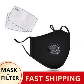 

Dropship 2-pcs Mouth Mask Five-color Washable Reusable Women Men Dustproof Mouth-muffle Winter Warm Cotton Mask Face Mouth Masks