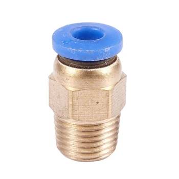 

New 10 Pcs Straight Quick Connectors Pneumatic Fittings 4mm x 1/8" PT Male Thread