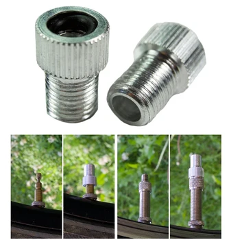 

2 PCS Valve Adapter Pump Convert To Copper Valve Adaptor Adapters Wheels Gas Nozzle Tube Tool Bike Cycle Punp Tube Accessories