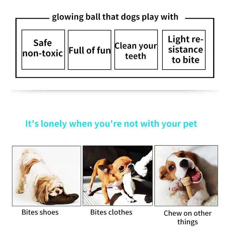 Pet устойчивые к укусам зубы блестящие эластичные прочные игрушки мяч безопасный нетоксичный ПЭТ резиновые жевательные кошки и собаки интерактивные игрушки