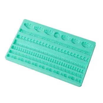 

2020 New 3D Knit Rope Silicone Pearl Shell Fried Dough Twist Fondant Mould Cake Border De