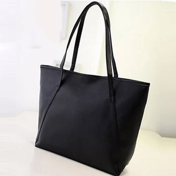 

Casual big bag female PU leather handbag toothpick pattern single shoulder handbag large capacity Korean simple fashion handbag
