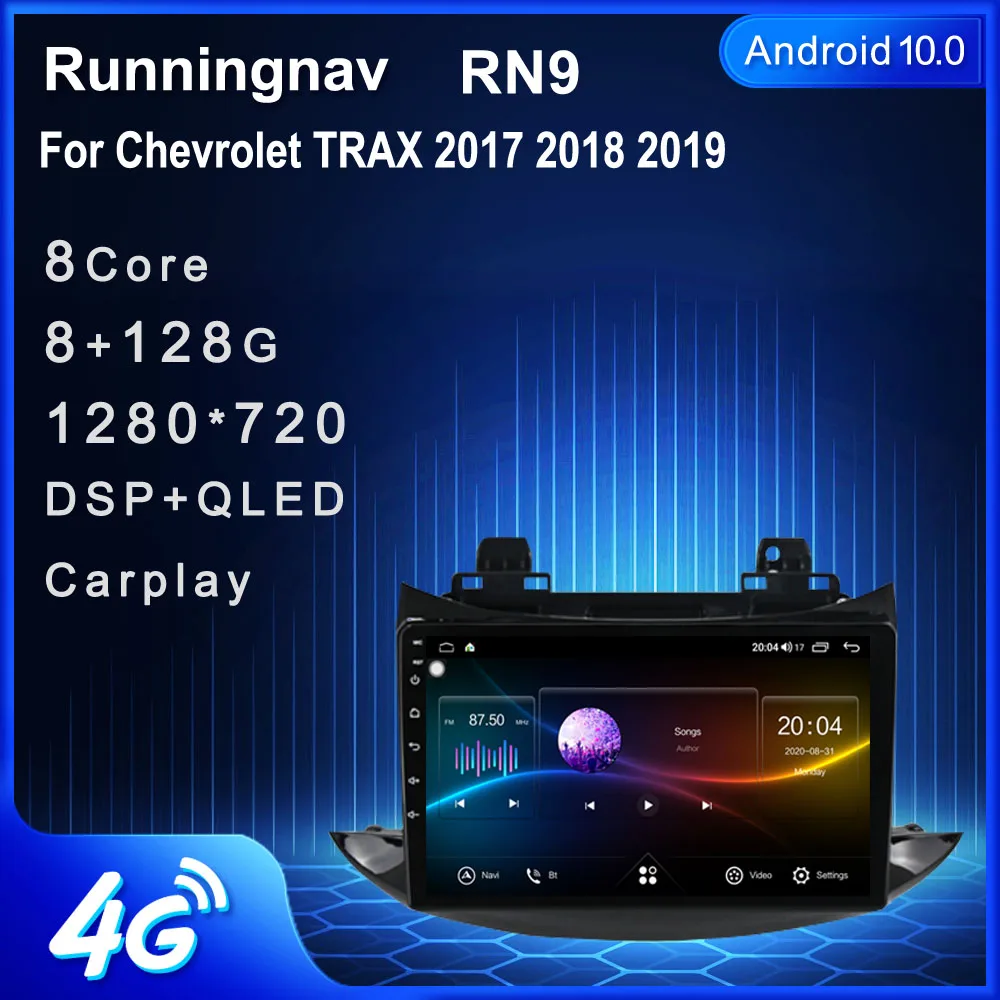 

Runningnav Для Chevrolet TRAX 2017 2018 2019 Android автомобильное радио, мультимедийный видеоплеер, навигация GPS