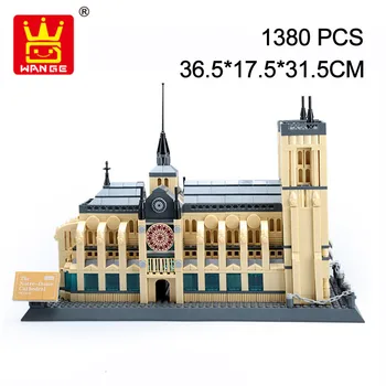 

Wange 5210 Architecture NOTRE DAME CATHEDRAL OF PARIS Building Blocks Classic Landmark Bricks Kids Toys Gifts Fit City