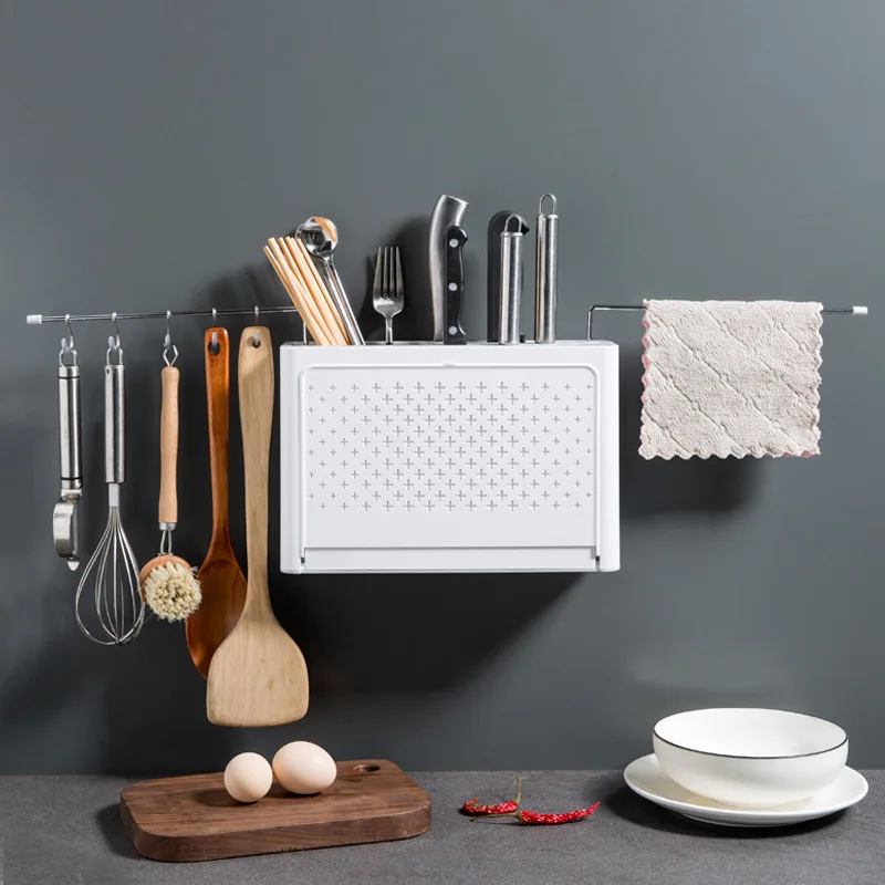 Kitchen Accessories Multifunction Home Draining Rack For Cutlery Tableware Plastic Chopstick Knife Spoon Fork Storage Holder