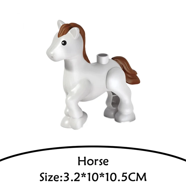 Brick Animal Spelling Building Blocks New Animal Cartoons Sea Flamingo Compatible With Brick Toy For Children Christmas Gift horse